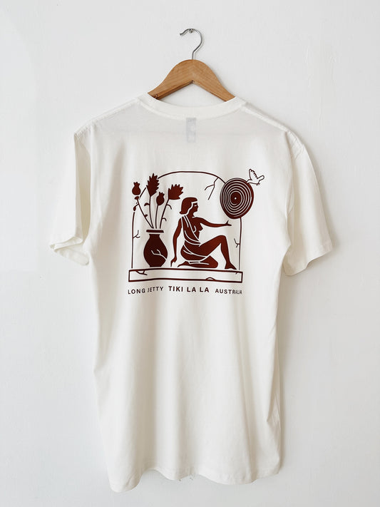 Tiki La La Tourist Tee / Cream & Choc