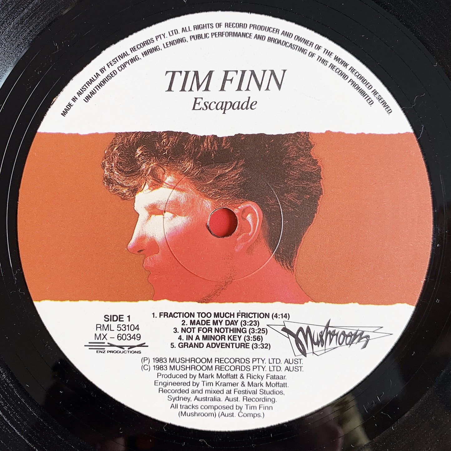Tim Finn / Escapade LP