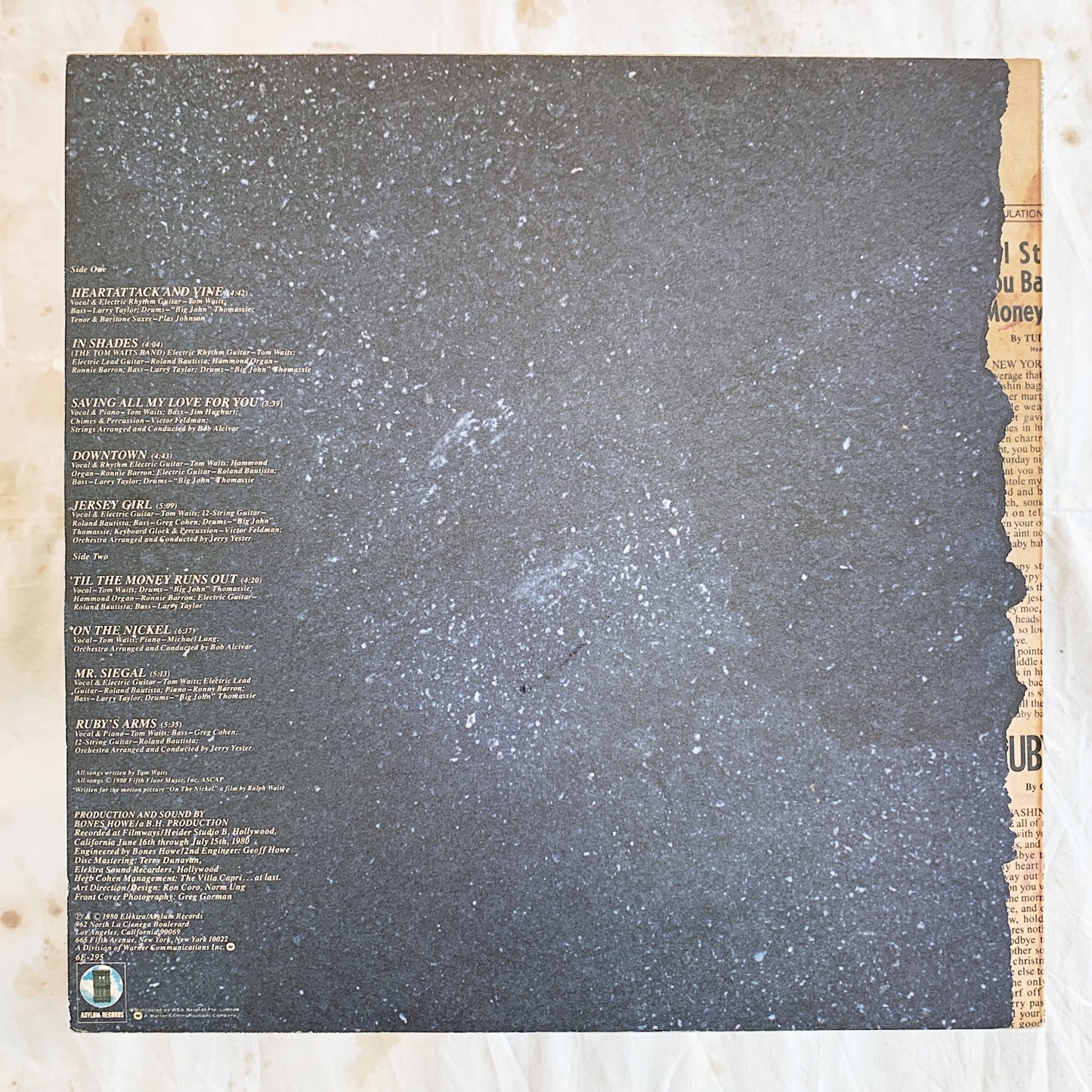 Tom Waits / Heartattack And Vine LP