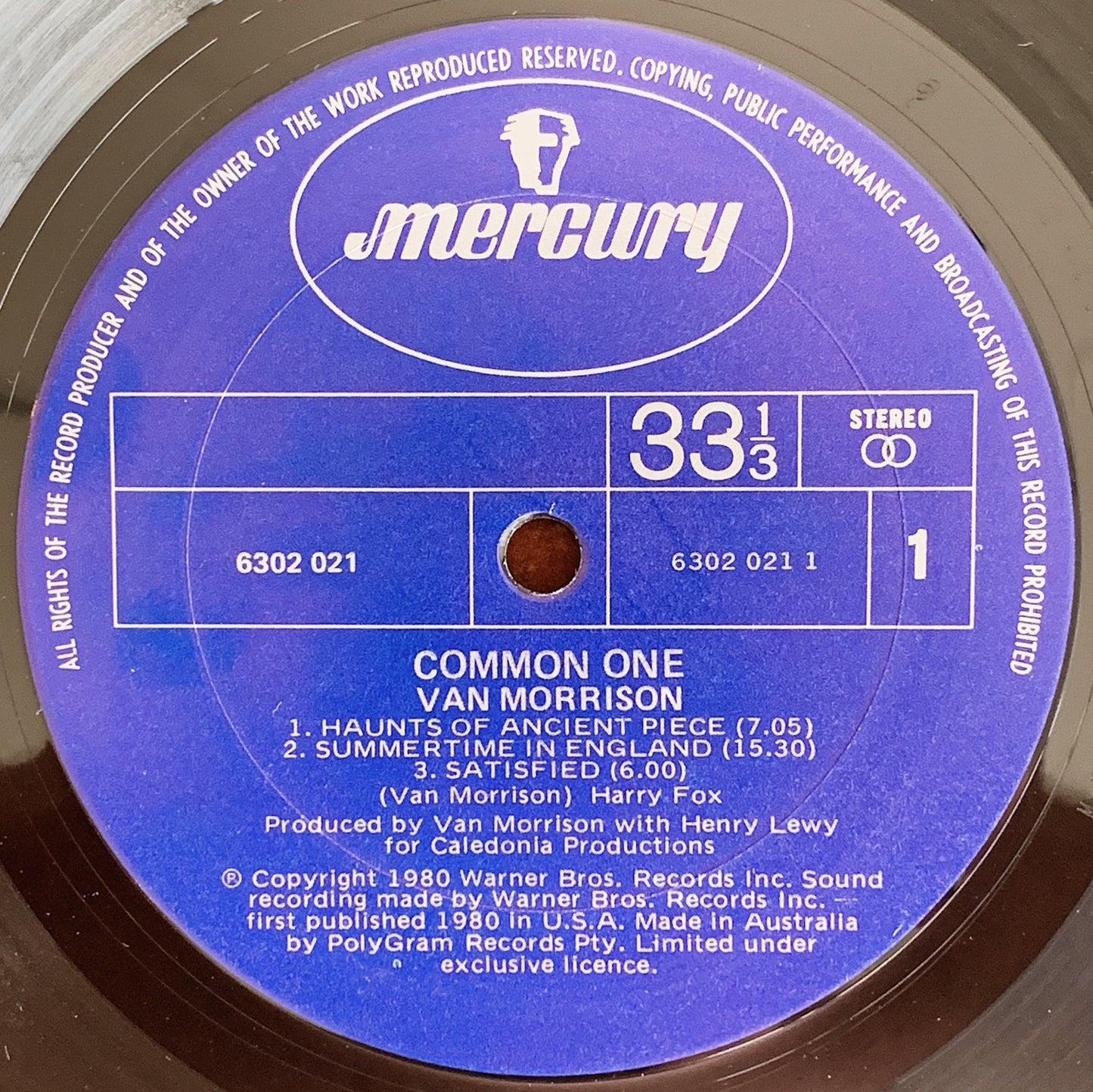 Van Morrison / Common One LP
