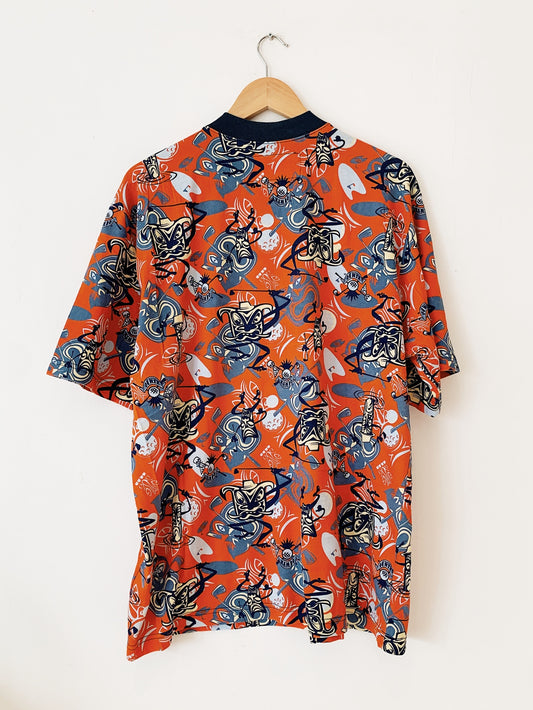 Vintage Mark Falls for Mambo "Tiki Golf" Fabric Print T-Shirt