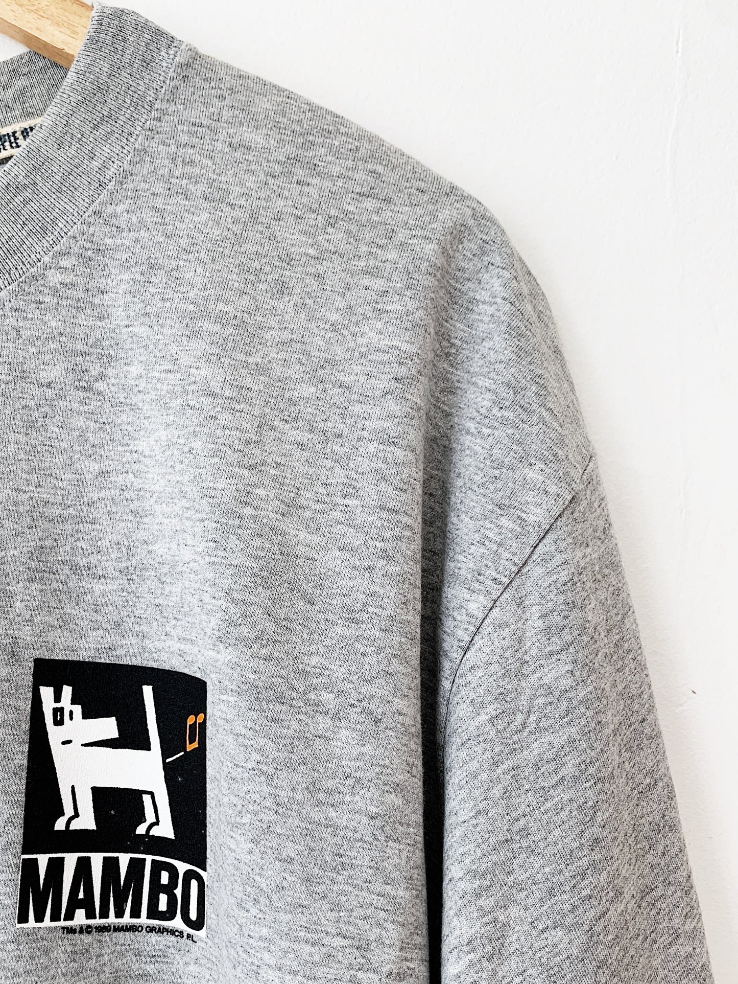 Vintage Richard Allan for Mambo "Farting Dog" '89 T-Shirt / Grey Marle