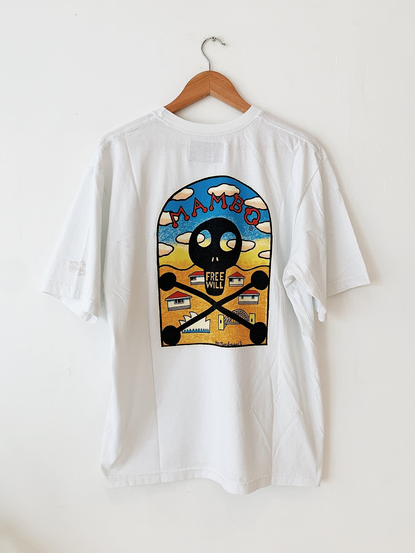 Vintage Reg Mombassa for Mambo "Free Will" '02 T-Shirt / White