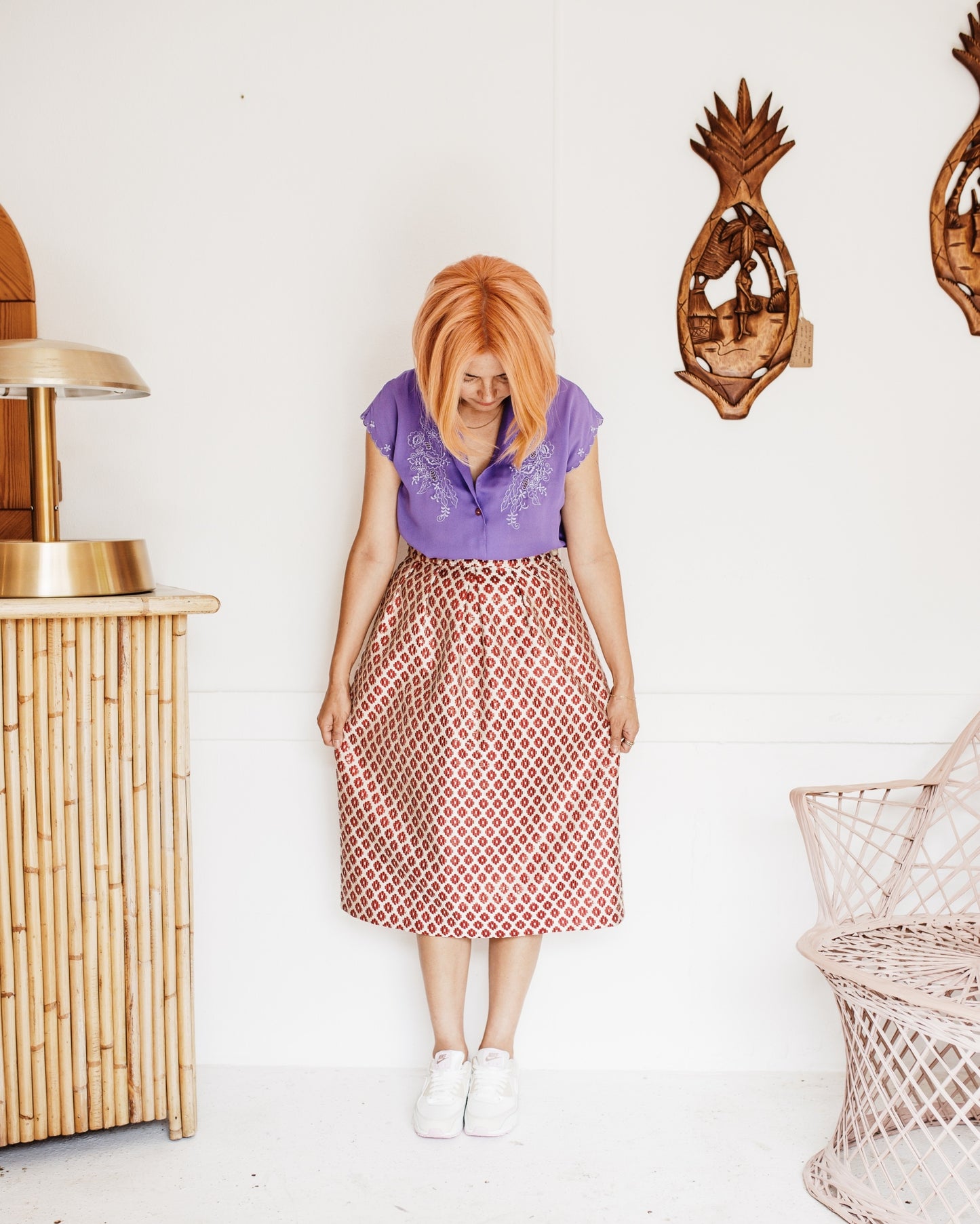 Vintage 70s Sequin Embellished Handmade Skirt