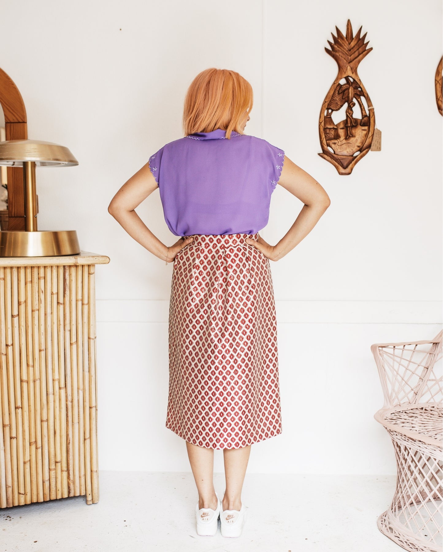Vintage 70s Sequin Embellished Handmade Skirt