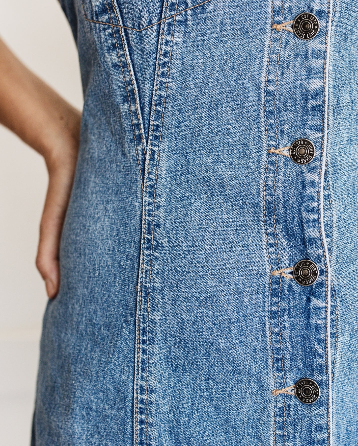 Vintage 90s Just Jeans Button-up Denim Dress