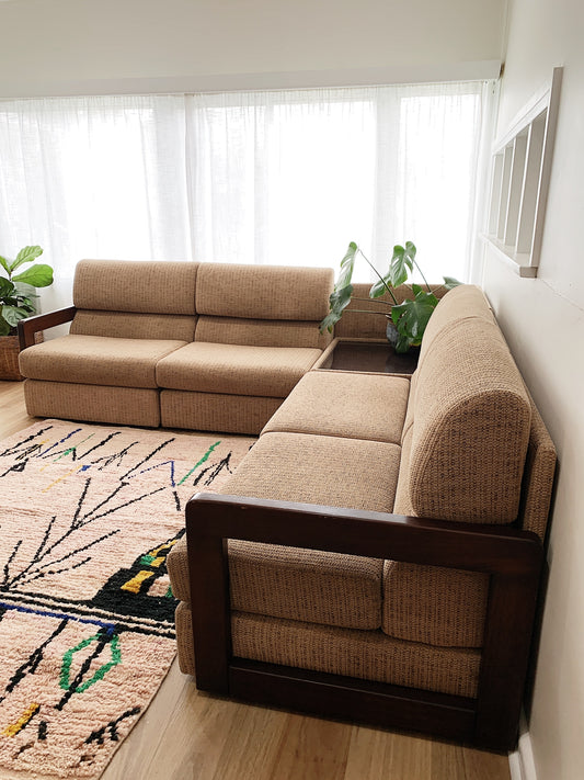 Vintage Arana Furniture Coffee Cake Modular Lounge