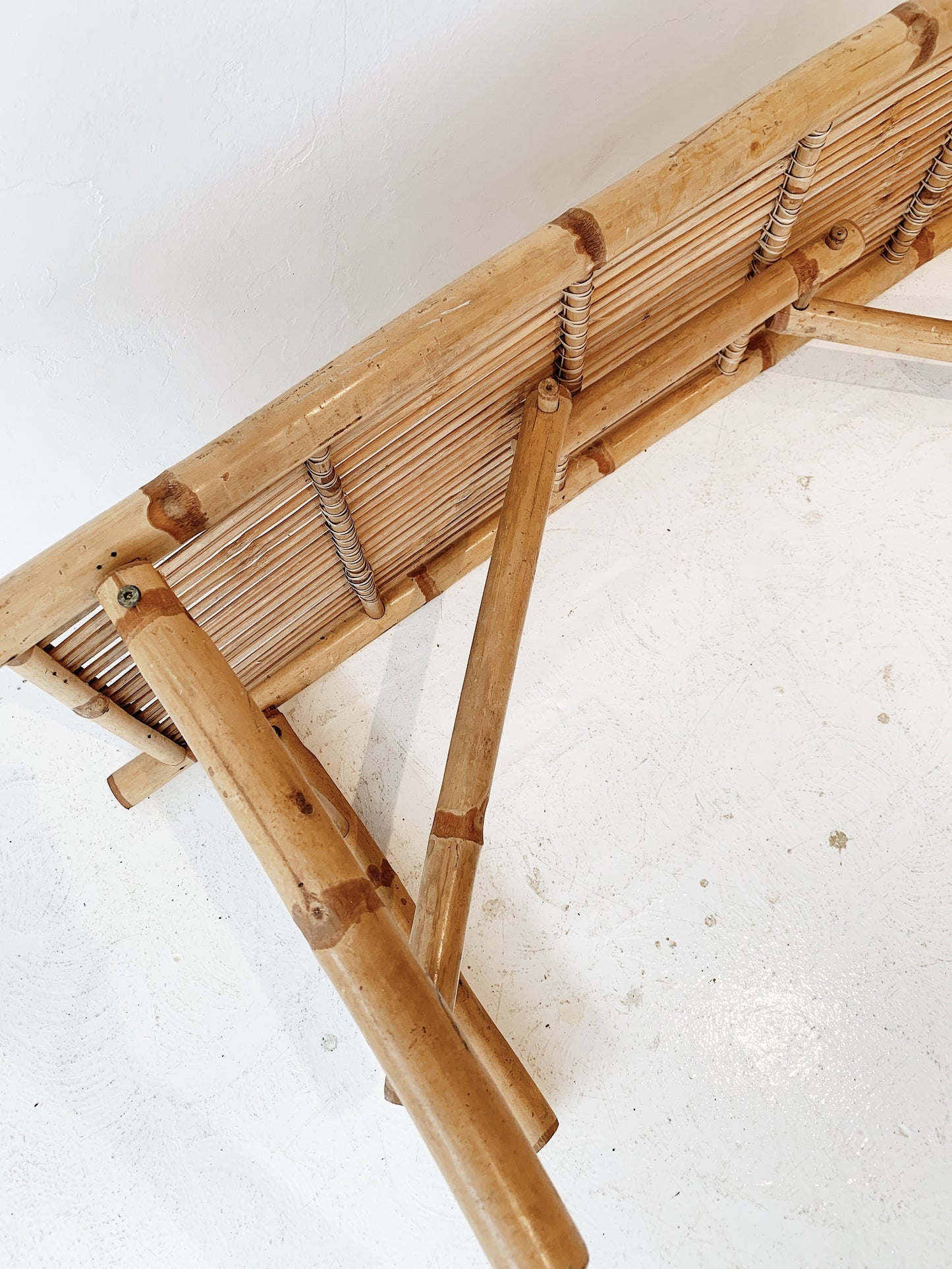 Vintage Bamboo Bench Seat