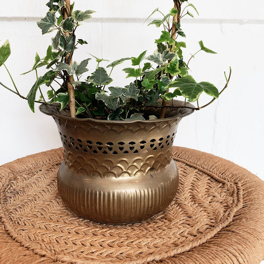 Vintage Brass Pot / Small