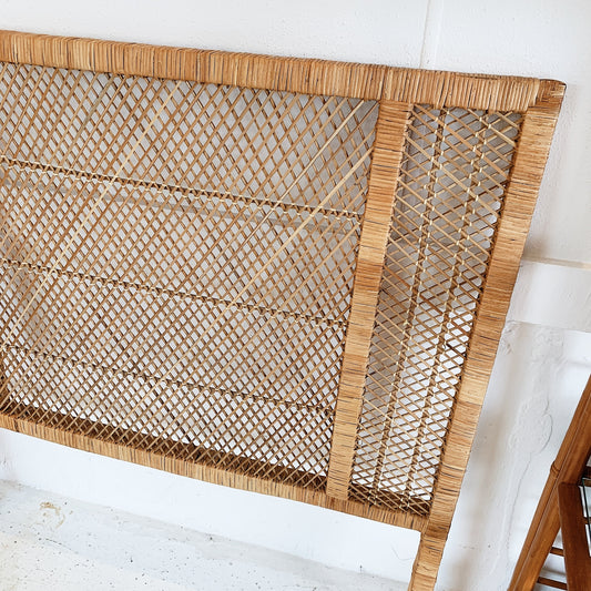 Vintage Cane Bed Head / Single Bed