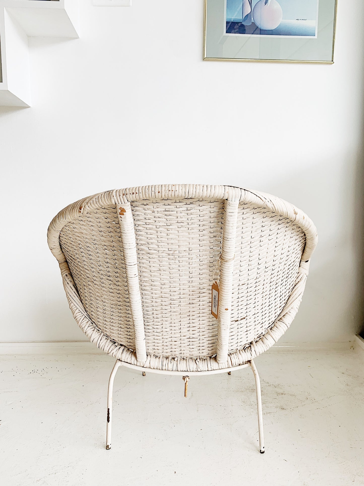 Vintage Cane Saucer Chair