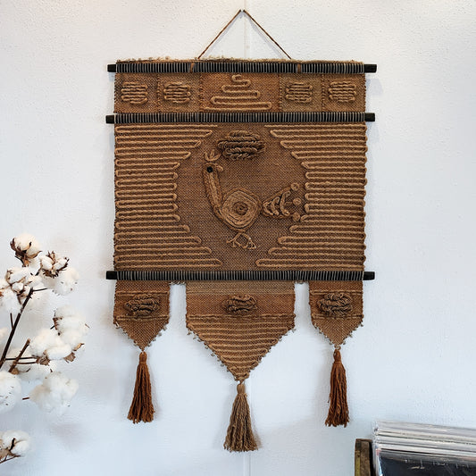 Vintage Chicken Licken Jute Wall Hanging