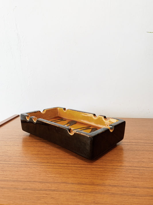 60s Vintage Ellis Mid Century Pottery Ashtray / Catch All
