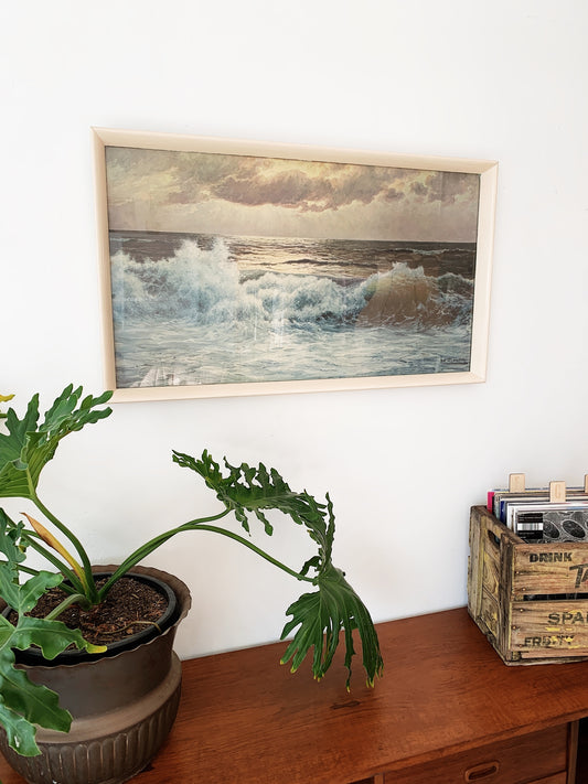 Vintage Ed Mandon Glistering Surf Print