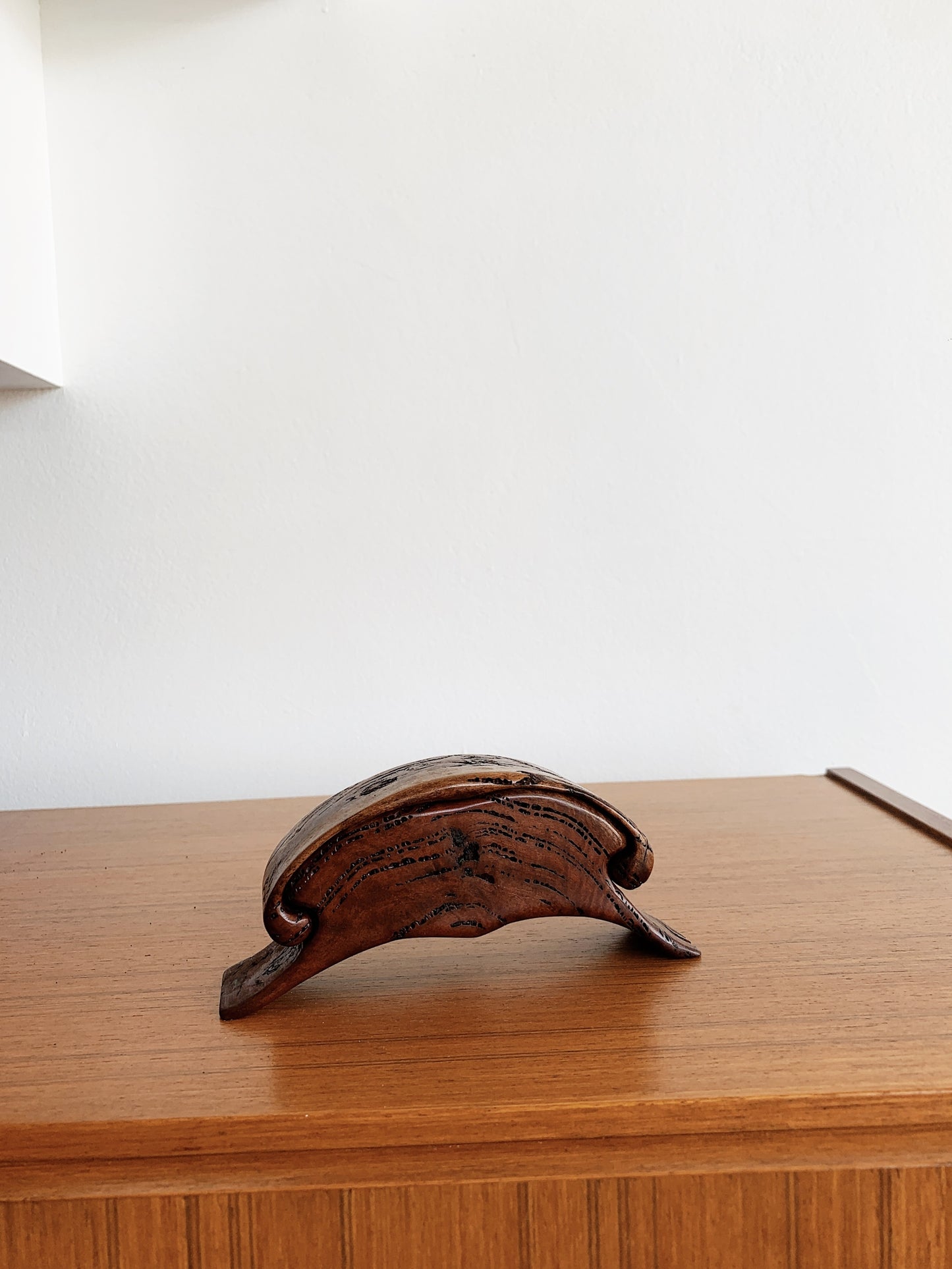 Vintage Hand-carved Burled Wood Keep Safe