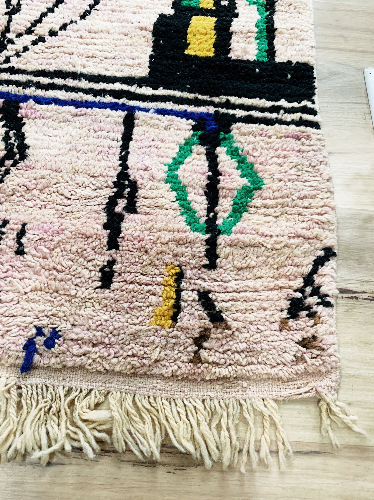 Vintage Handmade Boujaad Moroccan Rug / Faded Boysenberry