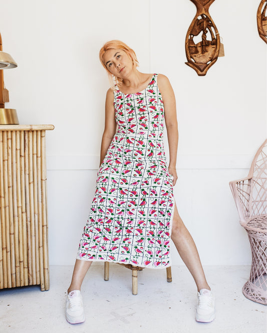 Vintage Handmade Little Birdie Tube Dress
