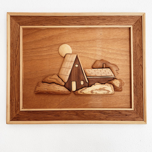 Vintage Handmade Scandi Style Wooden Country House Scene
