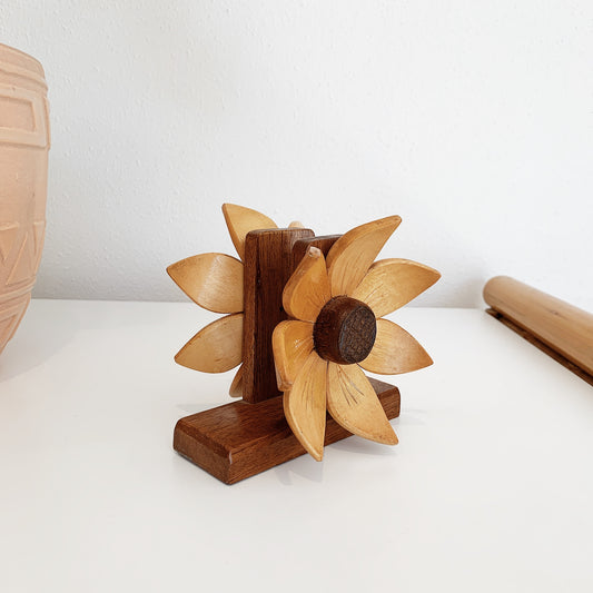 Vintage Handmade Sunflower Letter Stand