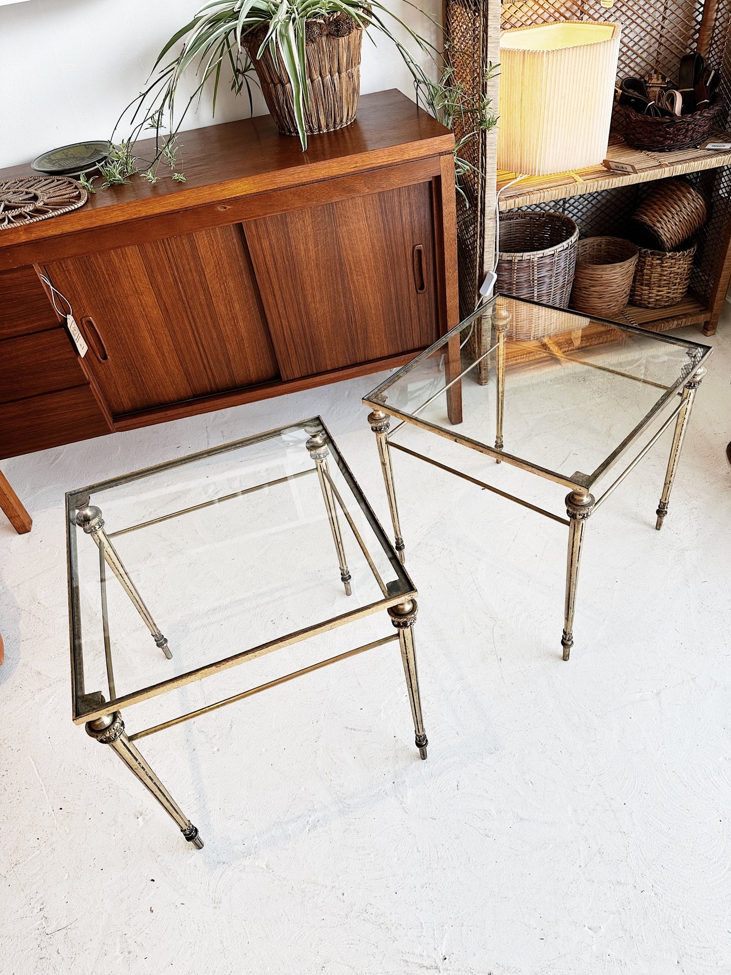 Vintage Italian Brass Side Table