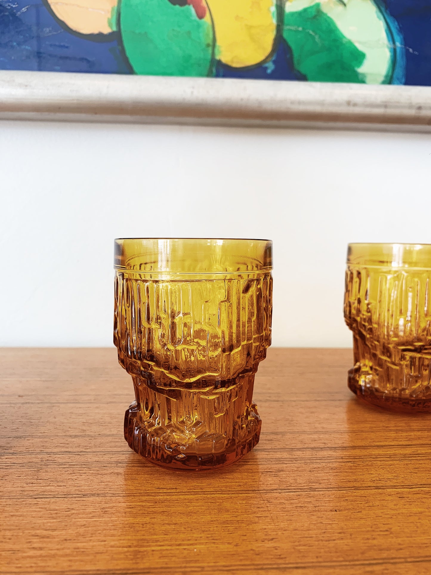 Vintage Italian Enesco Bormioli Jug & 5 Glass Set