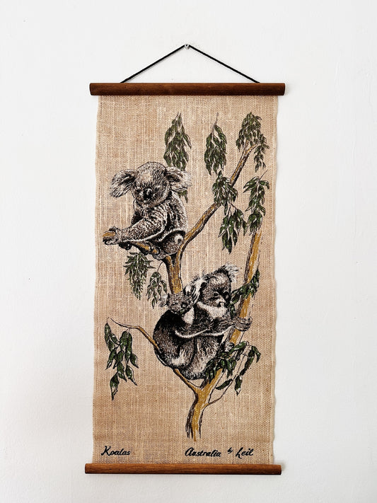 Vintage Koalas By Heil Tea Towel Wall Hanging