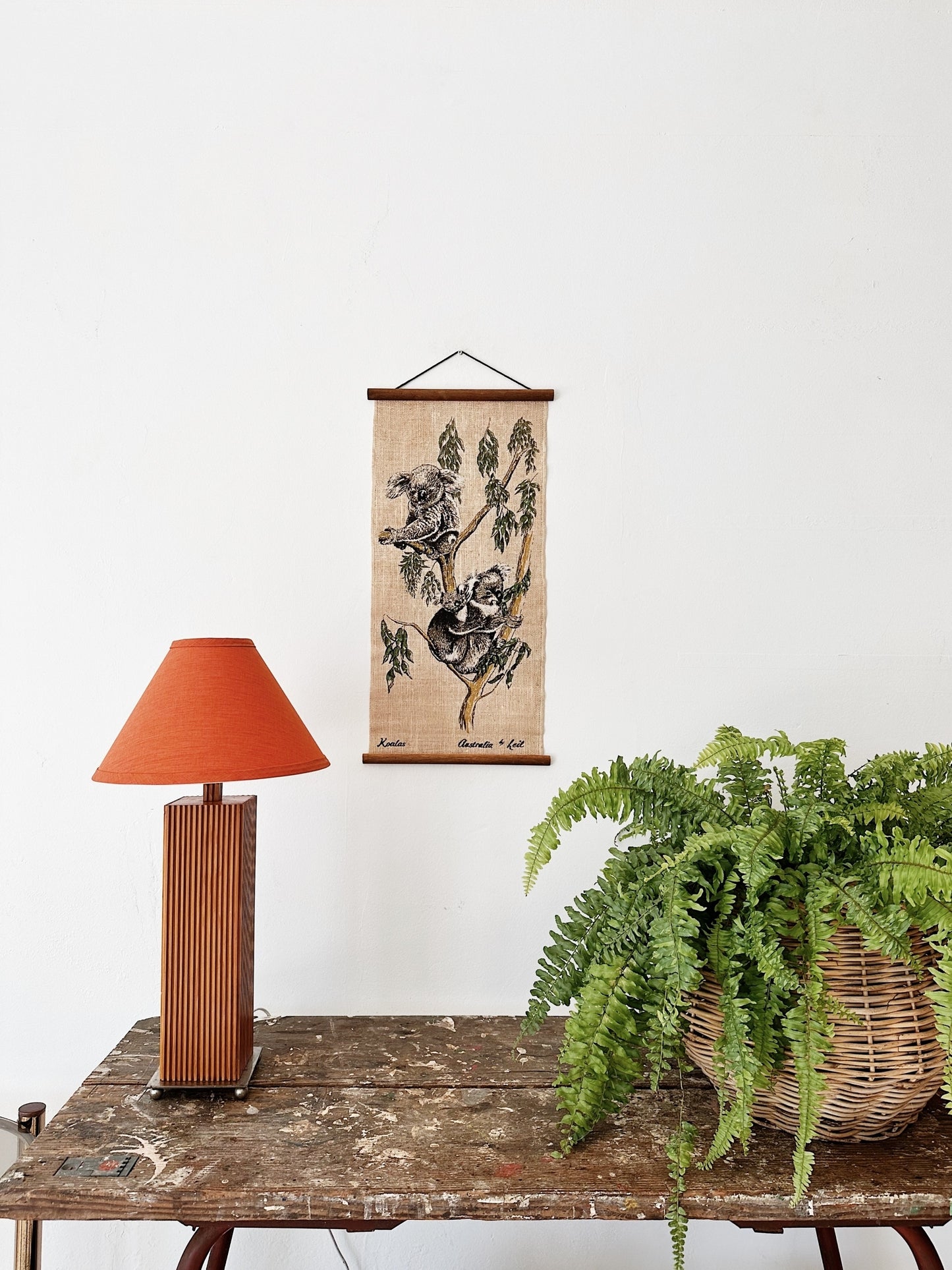 Vintage Koalas By Heil Tea Towel Wall Hanging