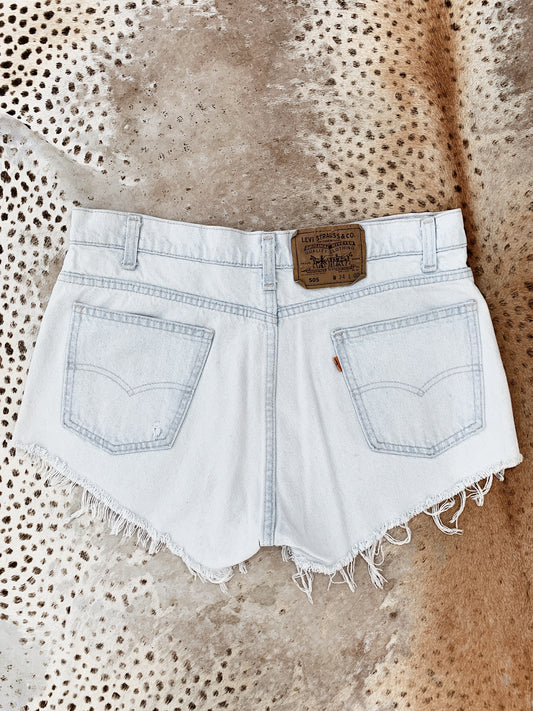 Vintage Levi's High W Re-cut Denim Shorts / Size 34