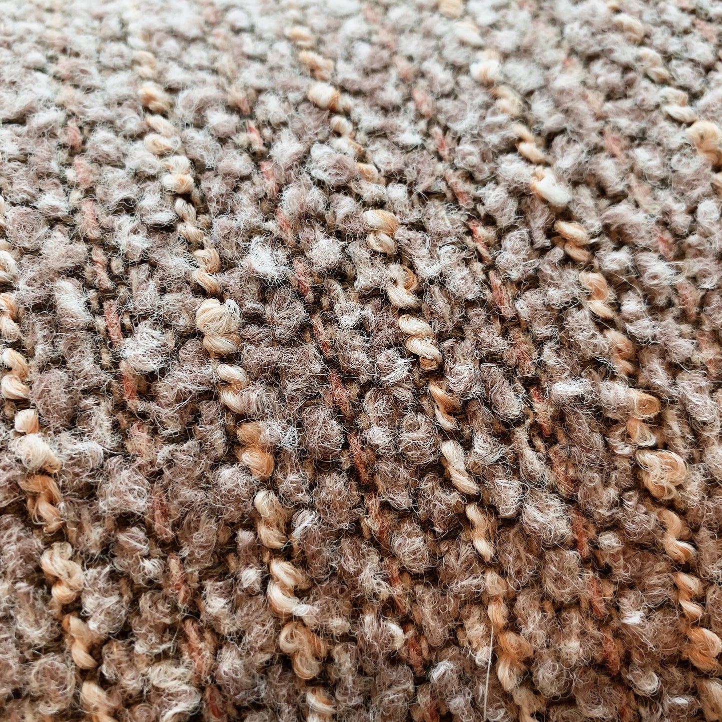 Vintage Looped Lilac Wool Blend Modular Lounge