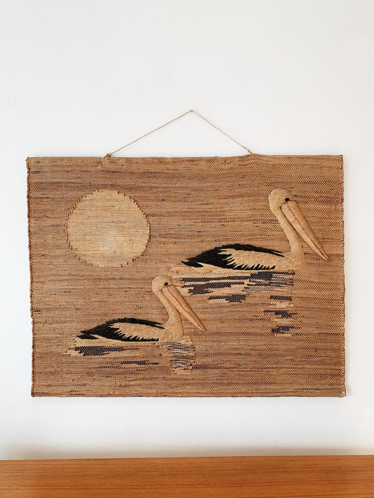 Vintage Meher Pelican Wall Hanging