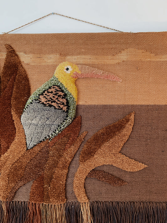 Vintage Meher Toucanet Bird Wall Hanging