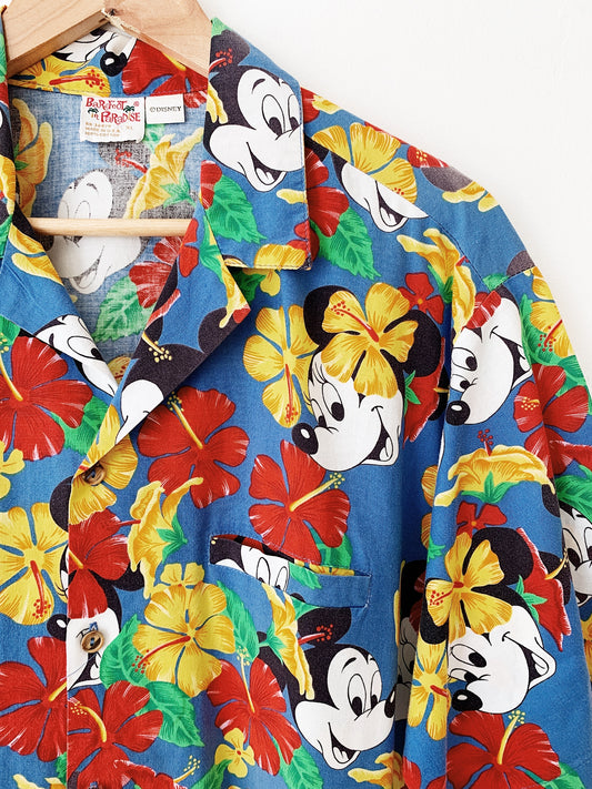 Vintage Mickey & Minnie Disneyland Aloha Shirt