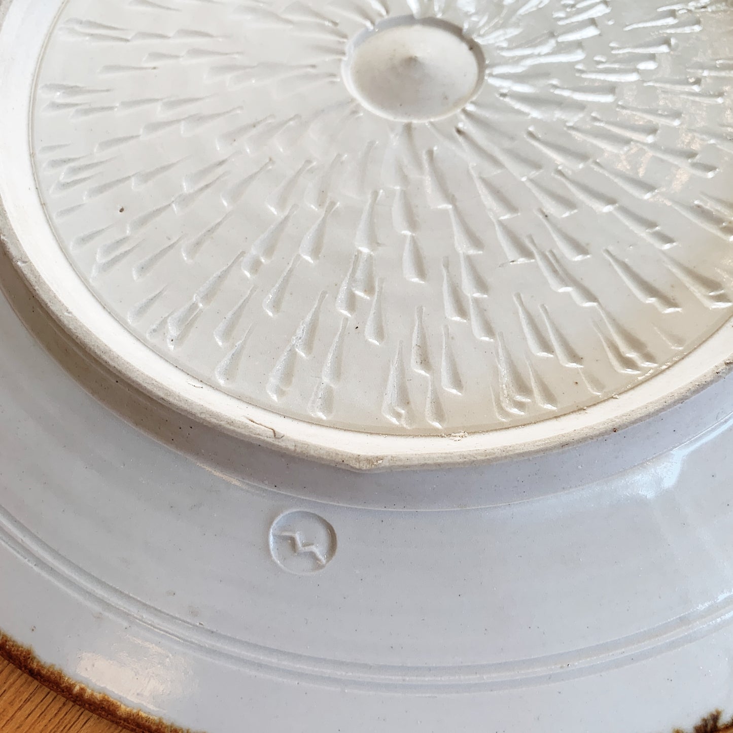 Vintage Pair of Sunset Stoneware Dinner Plates