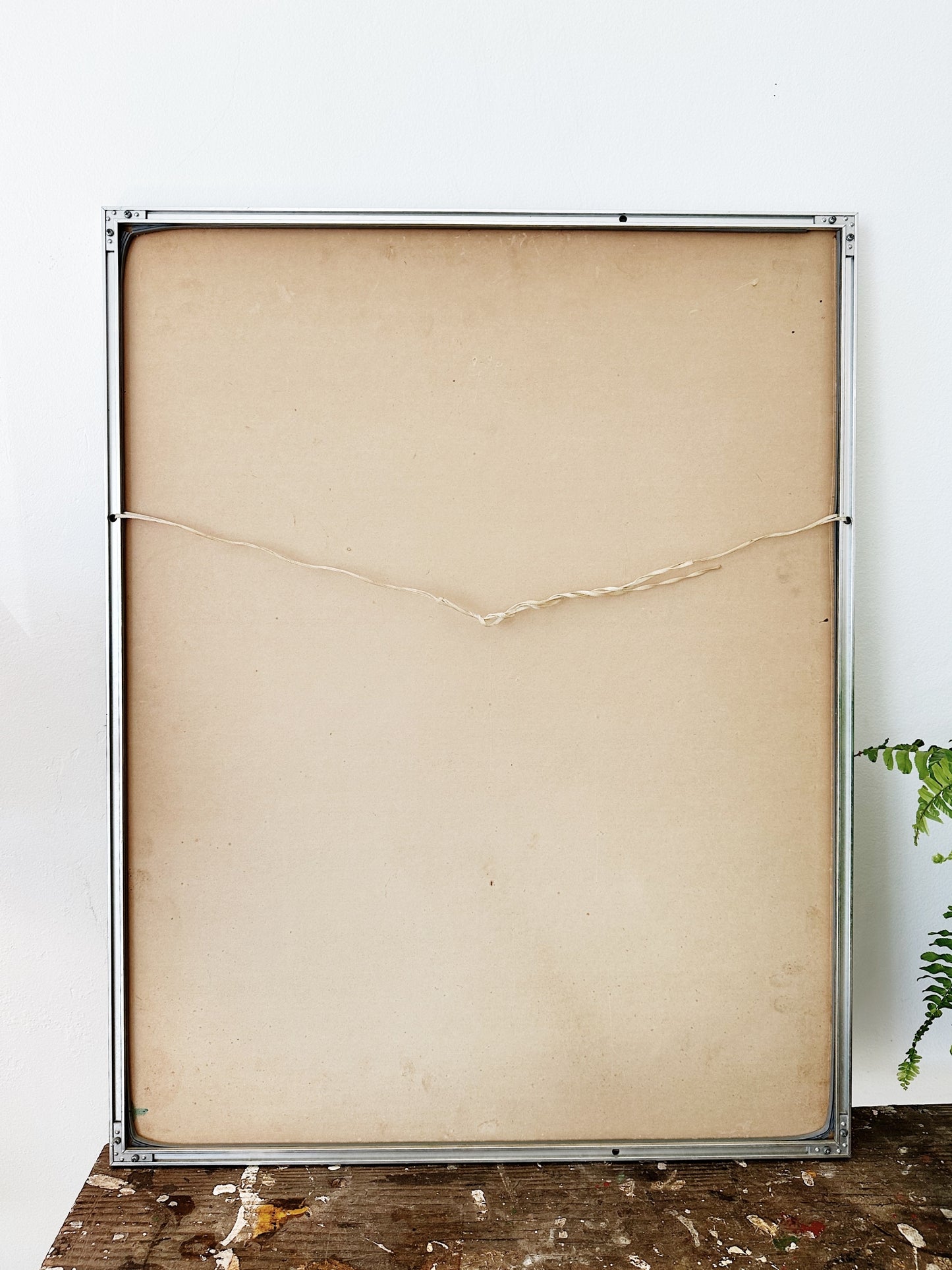 Vintage Palmy Lattice Print Mirror