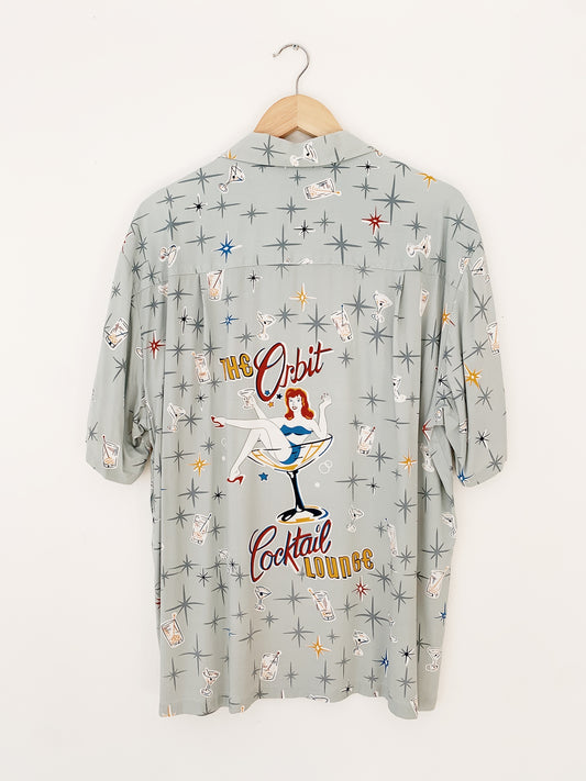 Vintage Paradise Found Orbit Cocktail Aloha Shirt