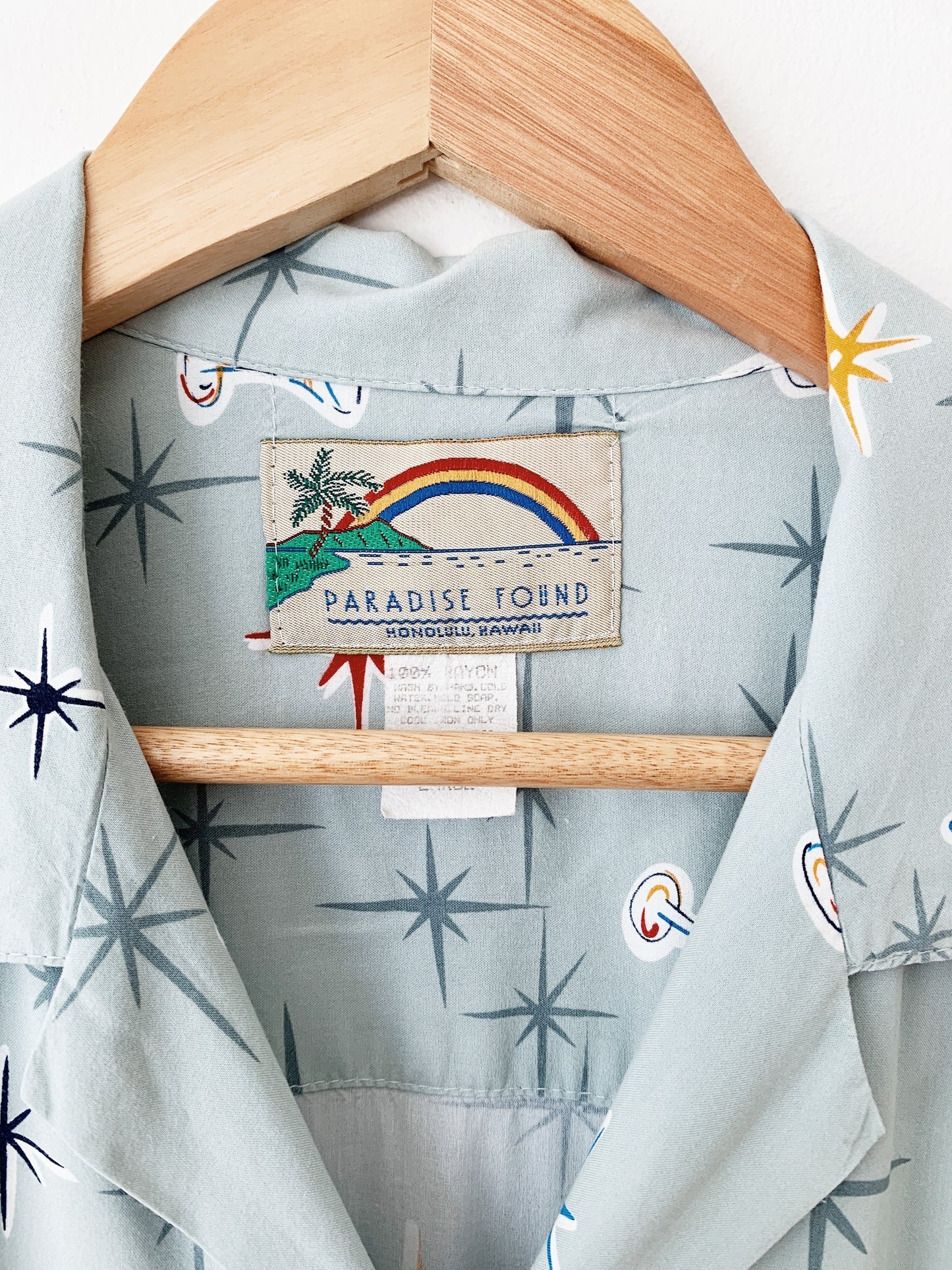 Vintage Paradise Found Orbit Cocktail Aloha Shirt