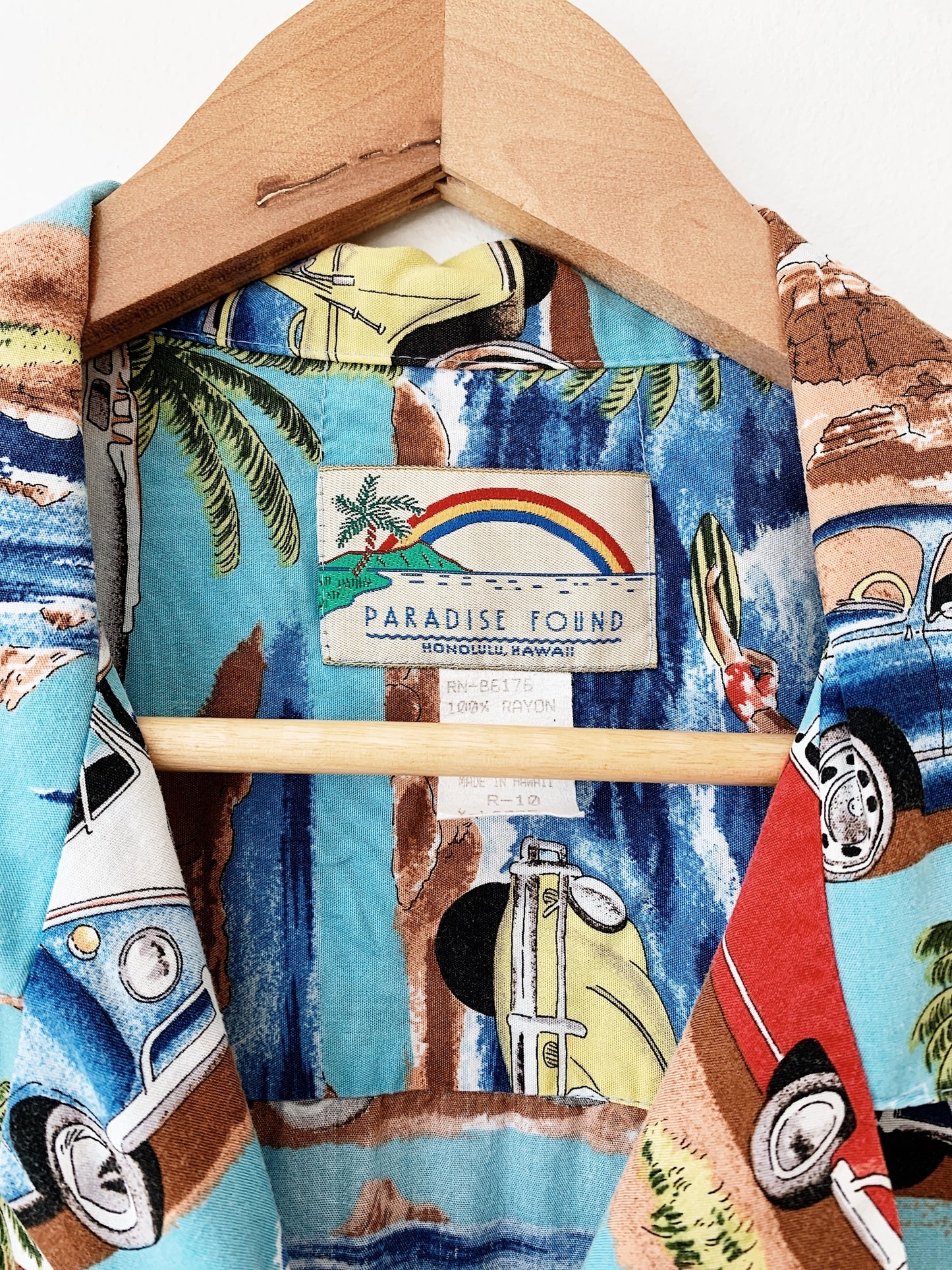 Vintage Paradise Found Beach Buggy Aloha Shirt