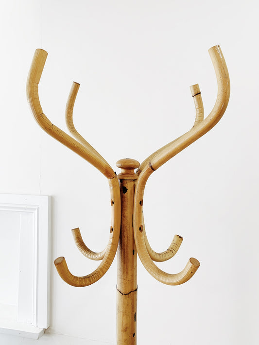 Vintage Rattan Hat Stand