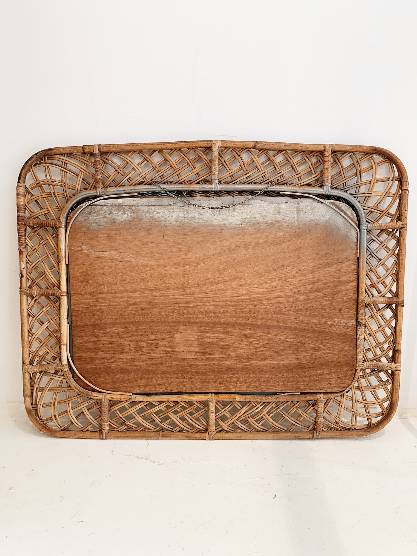 Vintage Rattan Mirror
