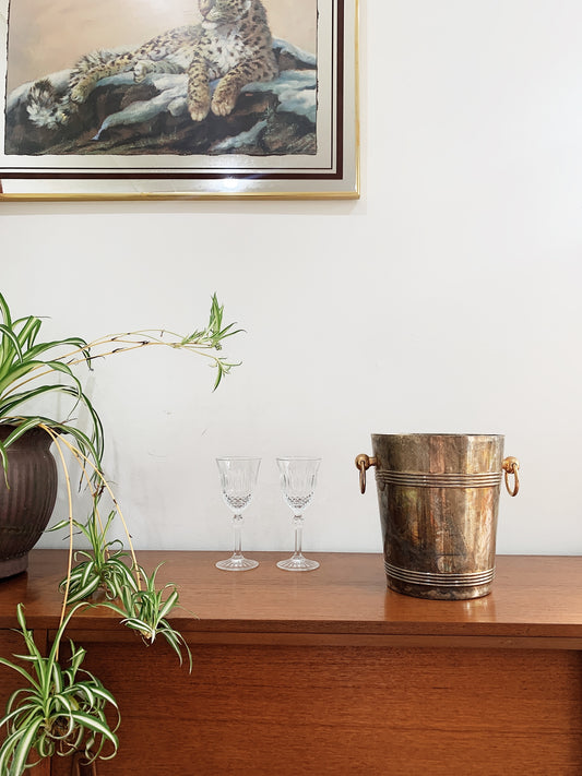 Silver & Gold Plated Brass Champagne Ice Bucket
