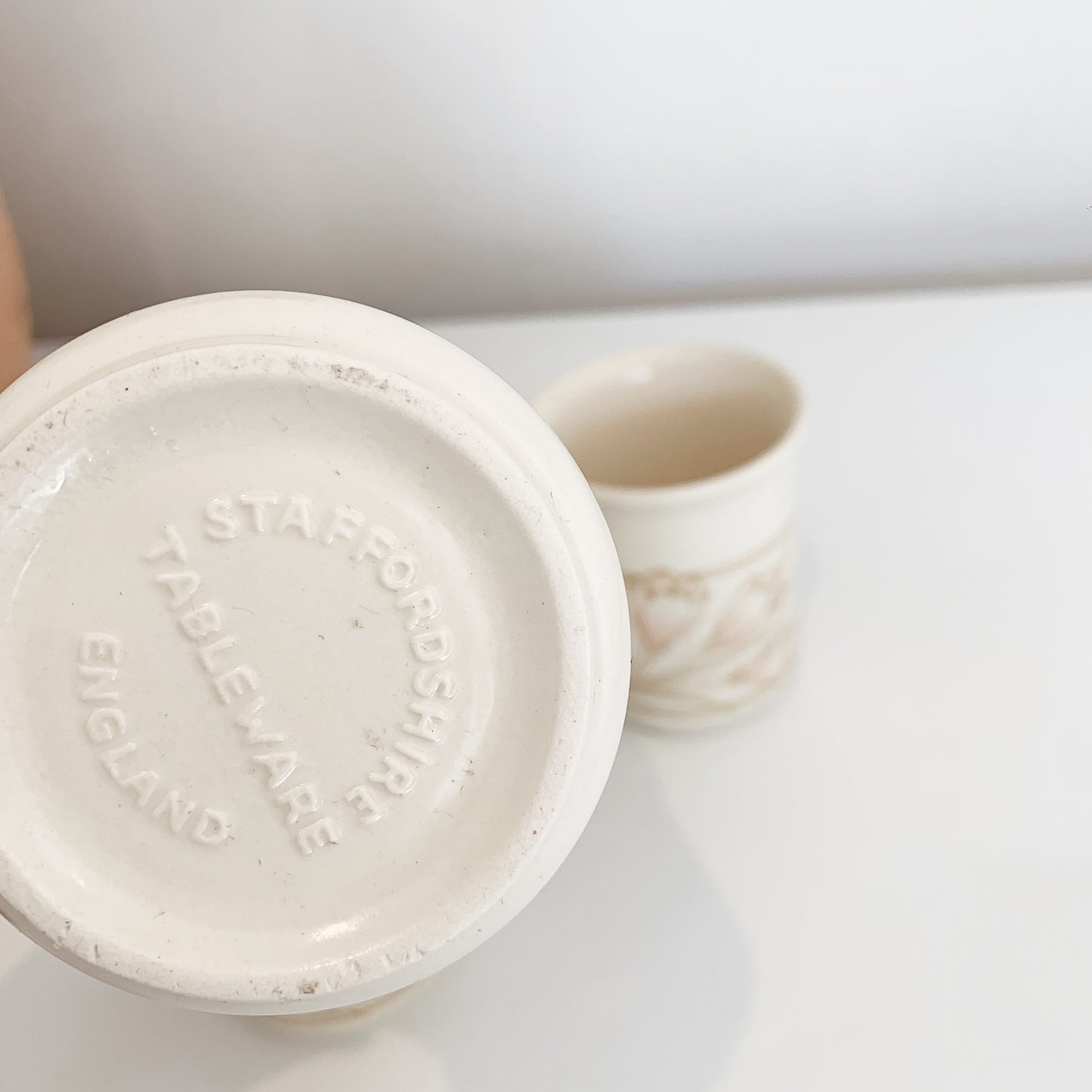 Vintage Staffordshire Tableware Floral Mugs, Set of 5
