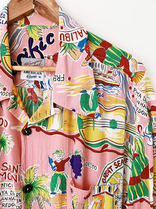 Vintage Strangely Normal Bespoke Aloha Shirt