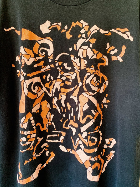 Vintage Abstract Peach Box Tee