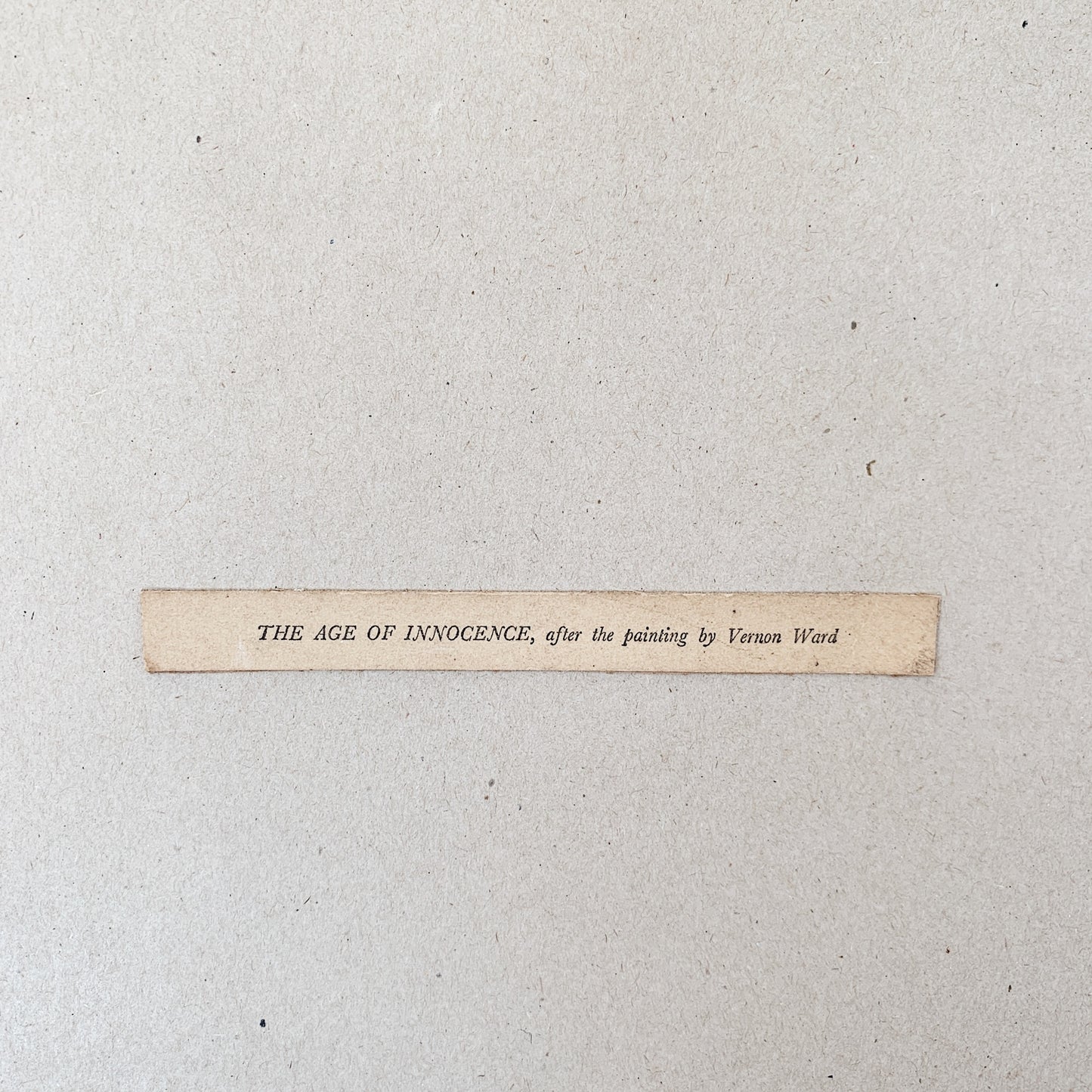 Vintage Vernon Ward "The Age Of Innocence" Print