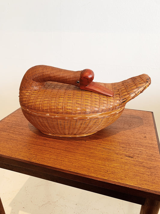 Vintage Wicker "Basket Case" Ducks (set of three)
