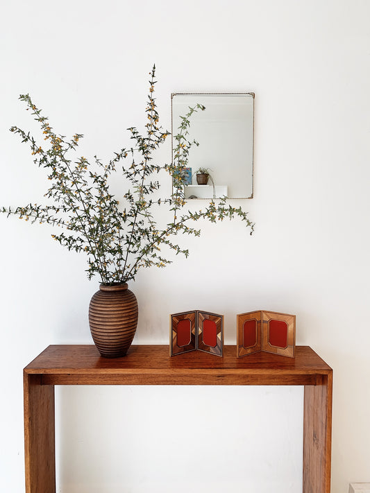 Vintage Wooden Double Photo Frame