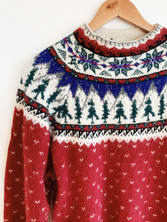 Vintage Wool Blend World Knit