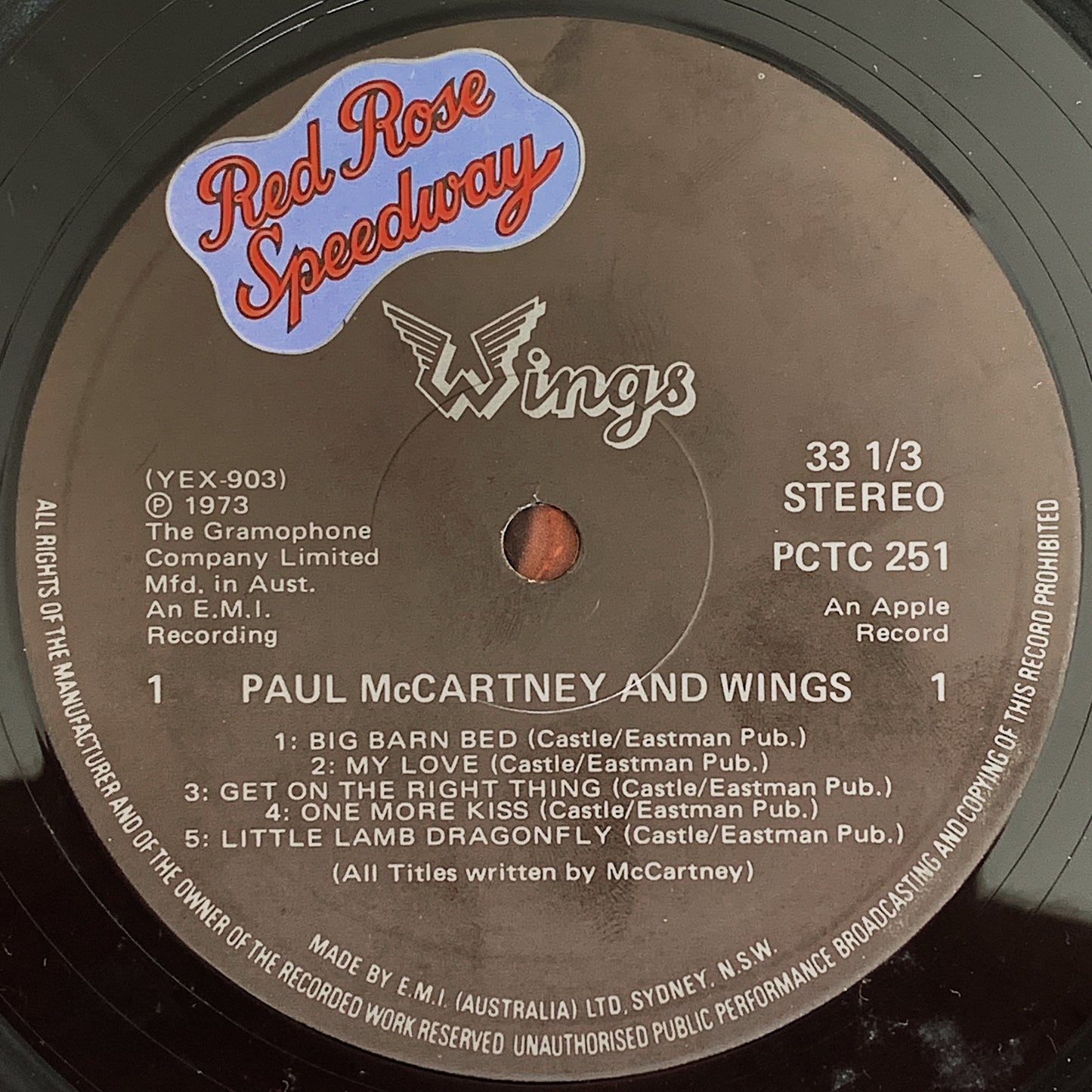 Wings / Red Rose Speedway LP