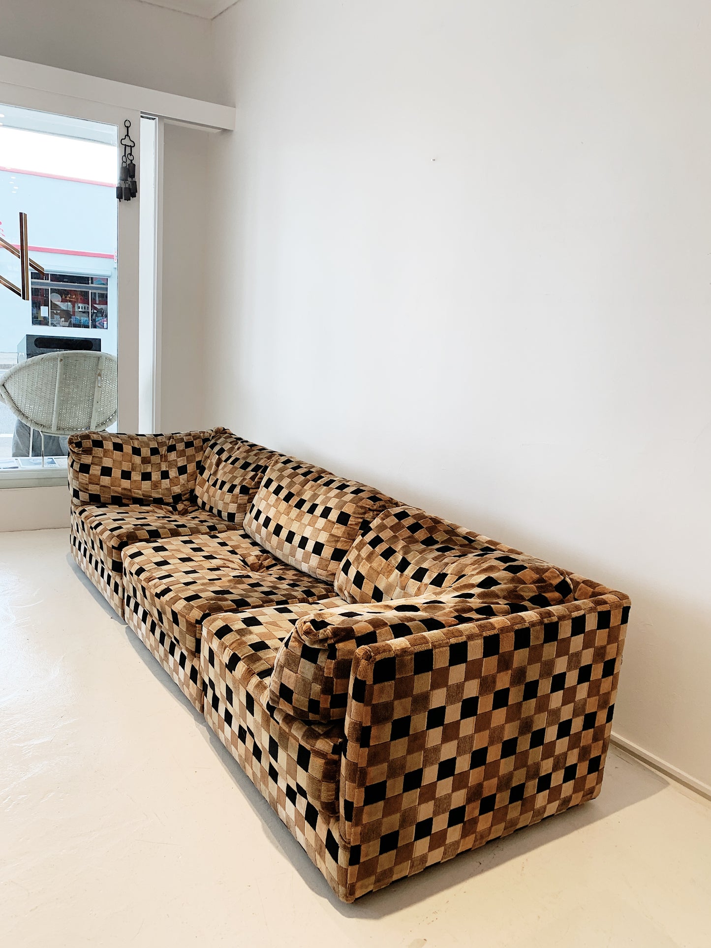 Parker Style Custom Check Velvet Modular Lounge