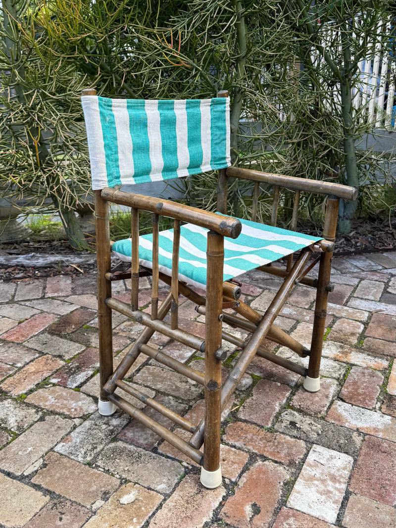 50s 60s Vintage Bamboo Cane Director’s Chairs / Set of 2
